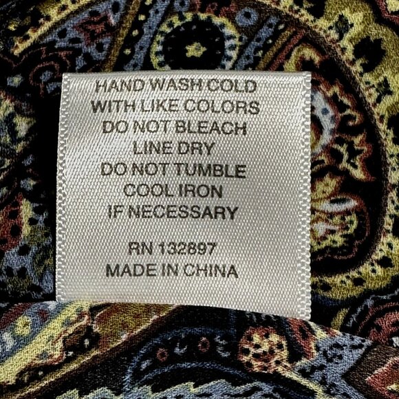 Rose & Olive Boho Chic Paisley Balloon Sleeve Blouse M Quiet Luxury Cottagecore - Picture 8 of 8